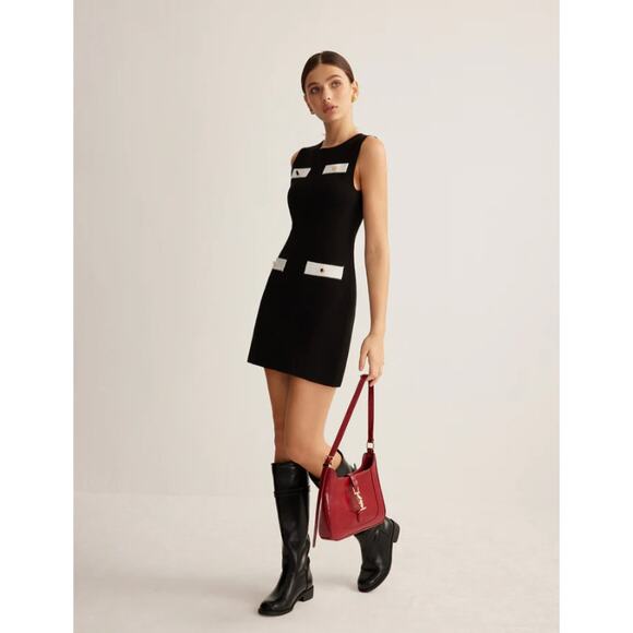 Contrast Binding Sleeveless Sweater Dress - Picture 5 of 7